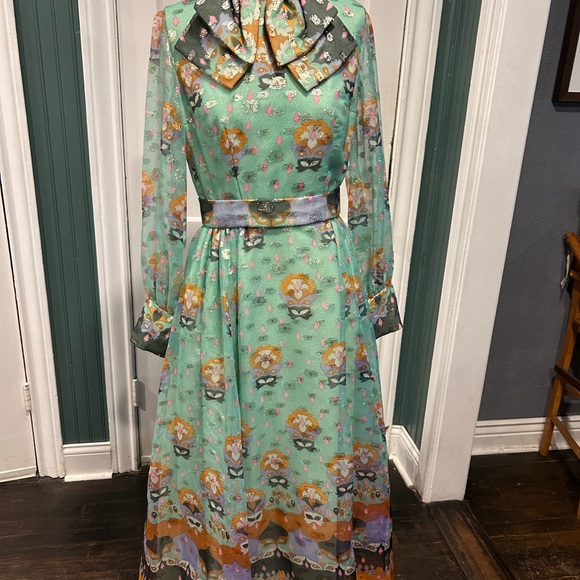 Clifton Wilhite Dallas Dresses & Skirts - Vintage Clifton Wilhite Floral Green Maxi Dress